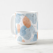 Mug Watercolor Abstract Pebble Shapes Pattern Coffee (Devant gauche)