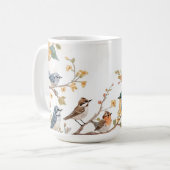 Mug Watercolor Birds in Bloom (Devant gauche)