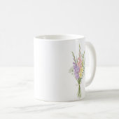 Mug Watercolor Birth Flower Larkspur Custom (Devant droit)