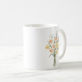 Mug Watercolor Birth Flower Narcissus Custom (Devant droit)