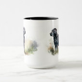 Mug Watercolor Black Labrador Retriever (Centre)