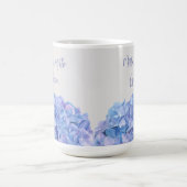 Mug Watercolor Blue Hydrangea Bride fête (Centre)