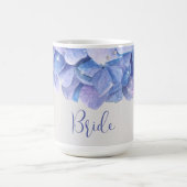 Mug Watercolor Blue Hydrangea Bride fête (Centre)