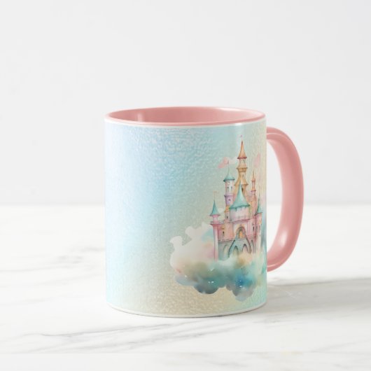 Mug Watercolor Castle Rainbow (Devant droit)