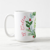 Mug Watercolor Celtic Christmas Wreath (Gauche)