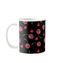 Watercolor Cherry Heart