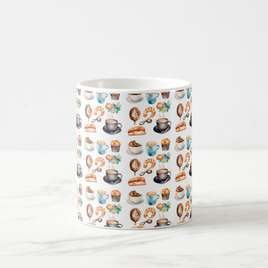 Mug Watercolor Coffee Clip Art Pattern Set (Centre)