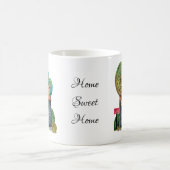 Mug Watercolor cute Home Sweet Home Art (Centre)