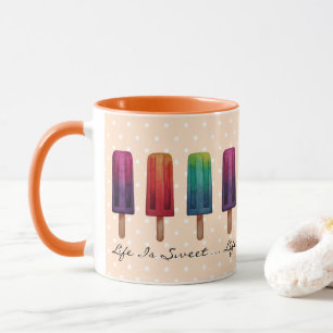 Mug Watercolor Cute Popsicle Glaces Creams