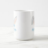 Mug Watercolor Easter Rabbit Ears with Blue Bow Spring (Centre)
