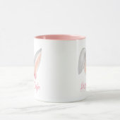 Mug Watercolor Easter Rabbit Ears with Pink Bow Spring (Centre)