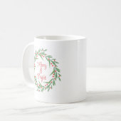 Mug Watercolor Feuilles & Berries Wreath (Devant gauche)