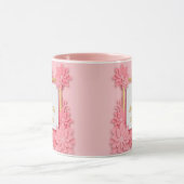 Mug Watercolor Floral Monogram I Custom Gold Initial (Centre)