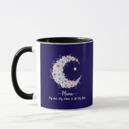 Mug Watercolor Floral Moon Mama (Gauche)