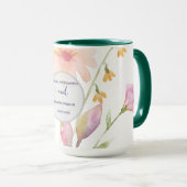 Mug watercolor flower editable (Devant droit)