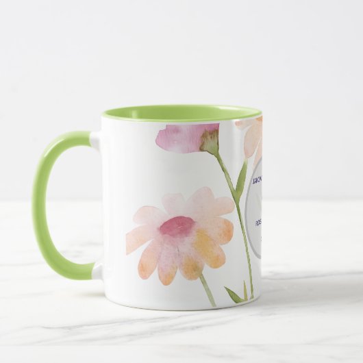 Mug watercolor flower editable (Gauche)