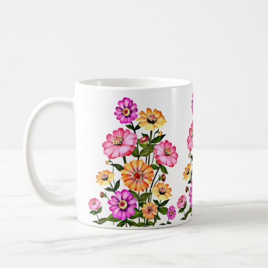 Mug Watercolor Flowers Design-34063 (Gauche)