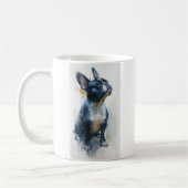 Mug Watercolor French bulldog sitting (Gauche)