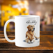Mug Watercolor  Golden Retriever  Personalize