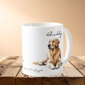 Mug Watercolor  Golden Retriever  Personalize