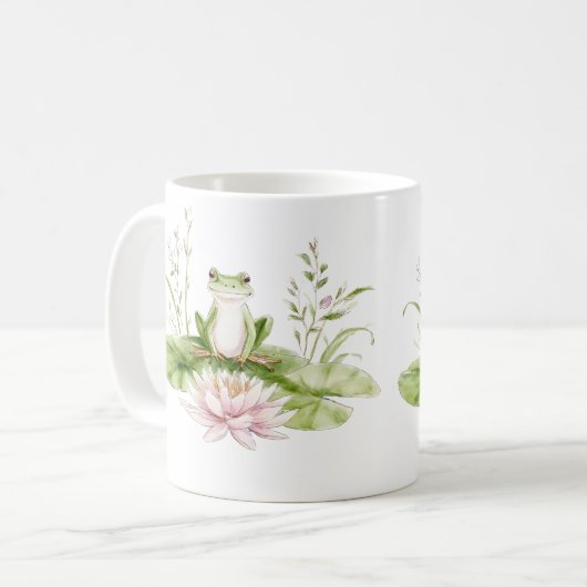 Mug Watercolor Green Frog (Devant gauche)
