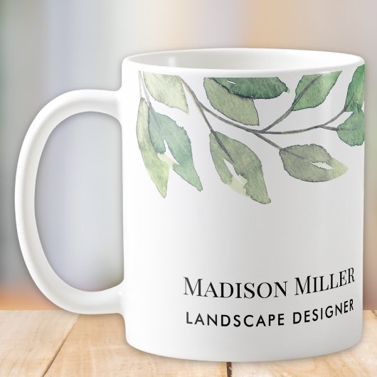 Mug Watercolor Greenery Landscape Designer