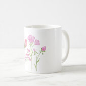 Mug Watercolor Hand-painted Pink Wildflowers  (Devant droit)