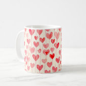 Mug Watercolor Heart Pattern  (Devant gauche)