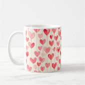 Mug Watercolor Heart Pattern  (Gauche)