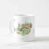Mug Watercolor Illustrated Map Austria | Monogram (Devant gauche)