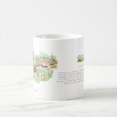 Mug Watercolor Illustrated Map Austria | Monogram (Centre)
