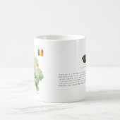 Mug Watercolor Illustrated Map Belgium | Monogram (Centre)
