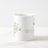 Mug Watercolor Illustrated Map Iceland | Monogram (Centre)