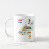Mug Watercolor Illustrated Map Netherlands | Monogram (Gauche)