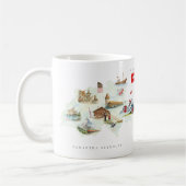 Mug Watercolor Illustrated Map Switzerland | Monogram (Gauche)