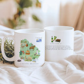 Mug Watercolor Illustrated Map Uruguay | Monogram