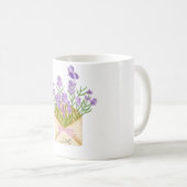Mug Watercolor Lavender Bouquet in Envelope (Devant droit)