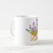 Mug Watercolor Lavender Bouquet in Envelope (Devant gauche)
