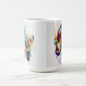 MUG WATERCOLOR MARDI GRAS MASQUES & FEATHERS (Centre)