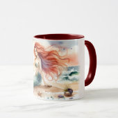 Mug Watercolor Mermaid by Lighthouse Shore (Devant droit)