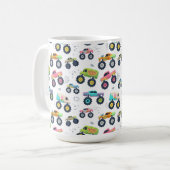 Mug Watercolor Monster Car Trucks kids (Devant gauche)