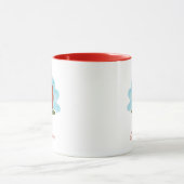 Mug Watercolor Red Cardinal Bird With Name (Centre)