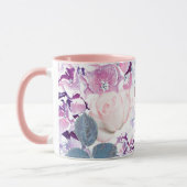 Mug Watercolor roses et hydrangeas. (Gauche)