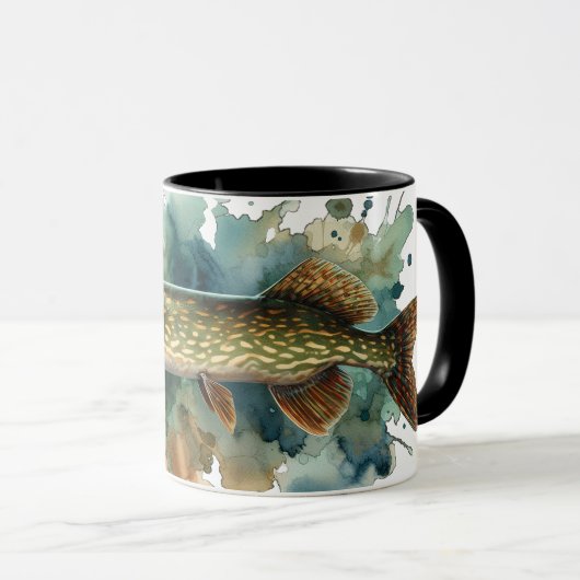 Mug Watercolor Series: Pike (Devant droit)