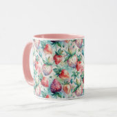 Mug Watercolor Strawberry (Devant gauche)