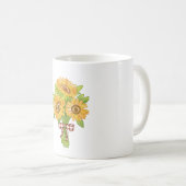 Mug Watercolor Sunflower Bouquet Clipart (Devant droit)