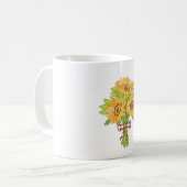 Mug Watercolor Sunflower Bouquet Clipart (Devant gauche)