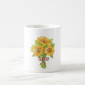 Mug Watercolor Sunflower Bouquet Clipart (Centre)