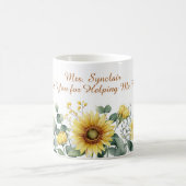 Mug Watercolor Sunflower Teacher Appreciation Script (Centre)