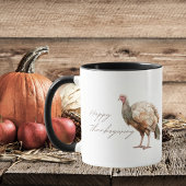 Mug Watercolor Turquie Bon thanksgiving
